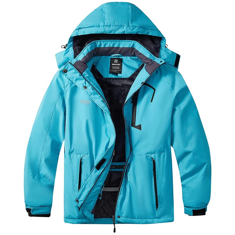 Wantdo Women's Plus Size Waterproof Ski Jacket Winter (1X)